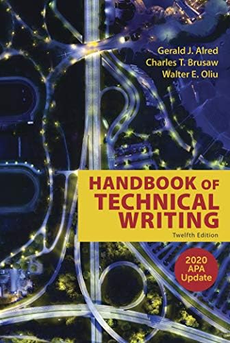 洋書 TECHNIQUE & UNDERSTANDING Amazon.com: The Handbook of Technical Writing: 9781319058524